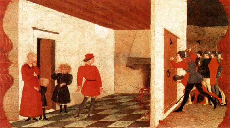 UCCELLO, Paolo Miracle of the Desecrated Host (Scene 2) t china oil painting image